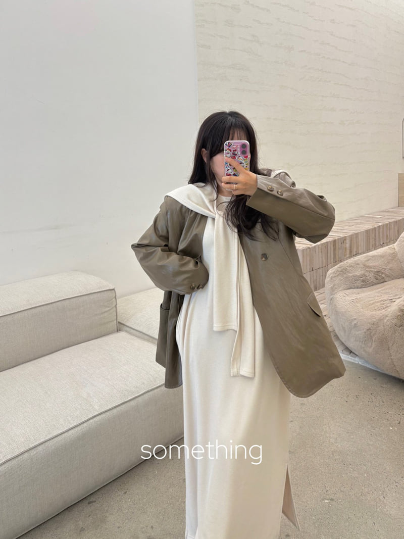 Something - Korean Women Fashion - #momslook - V Glossy Jacket - 9