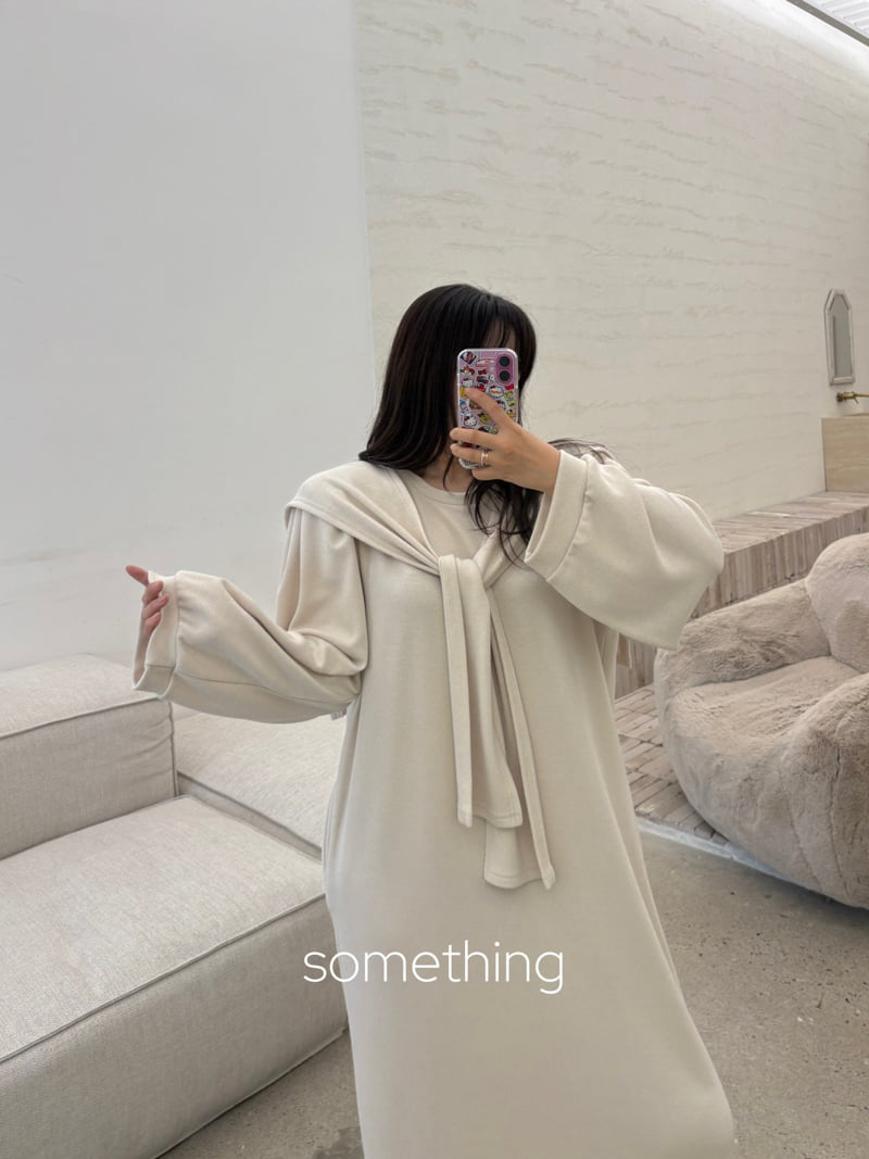 Something - Korean Women Fashion - #momslook - Cream One-piece - 12