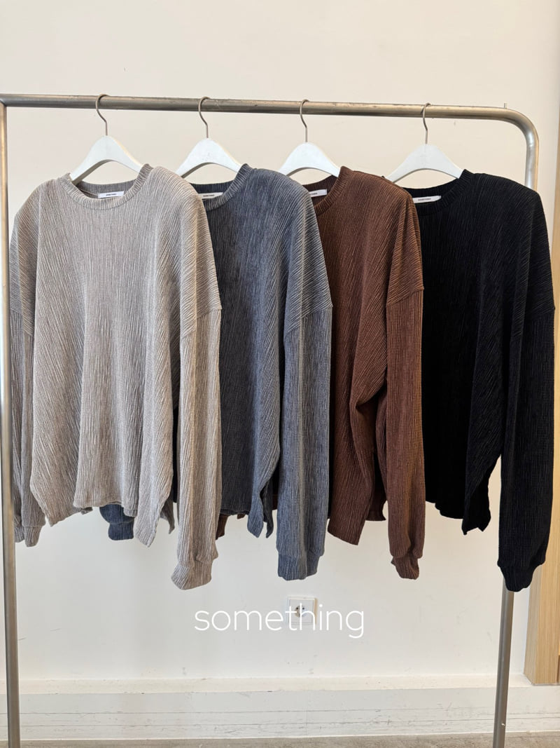 Something - Korean Women Fashion - #pursuepretty - Velvet Pleats Tee