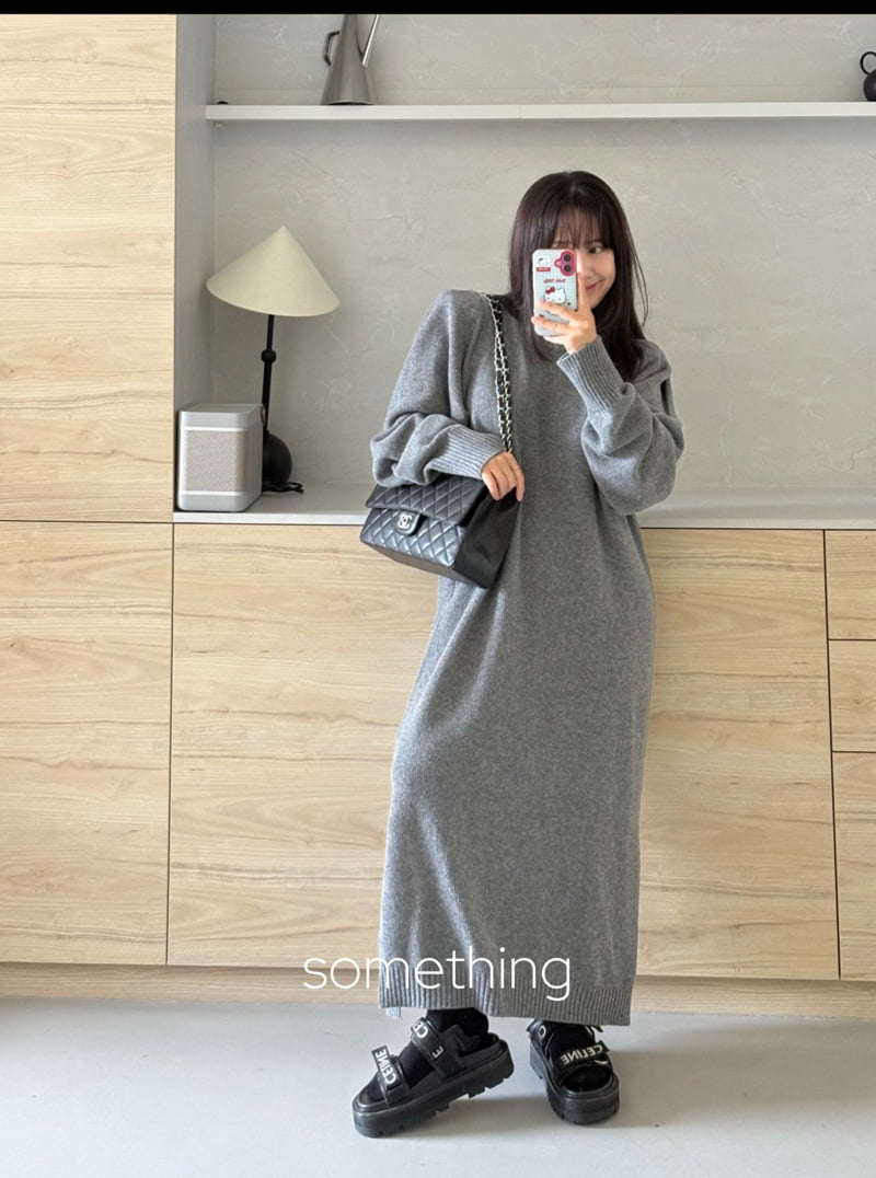 Something - Korean Women Fashion - #romanticstyle - Balloon Knit One-piece - 11