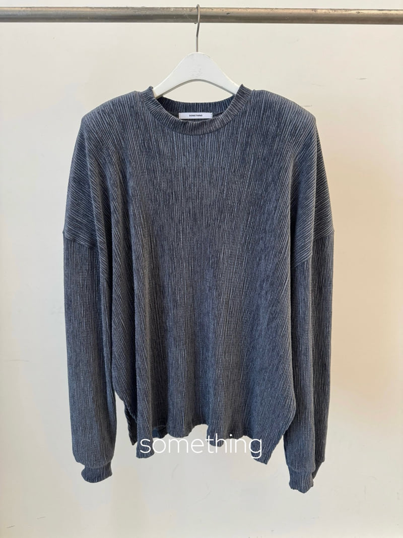 Something - Korean Women Fashion - #romanticstyle - Velvet Pleats Tee - 3