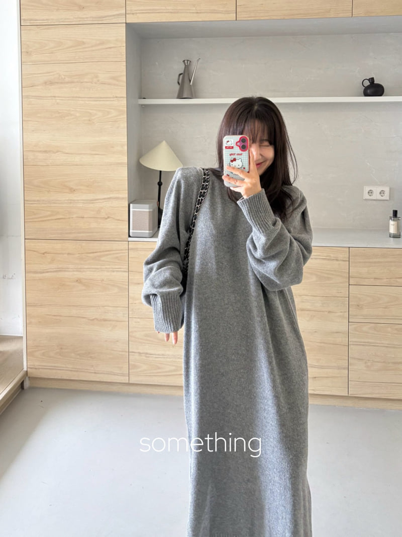 Something - Korean Women Fashion - #shopsmall - Balloon Knit One-piece - 12