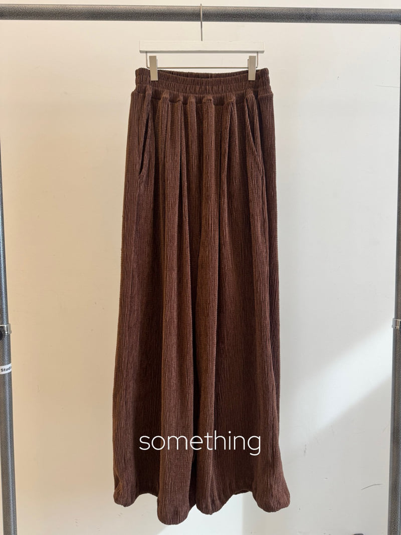 Something - Korean Women Fashion - #thelittlethings - Velvet Pleats Pants - 5