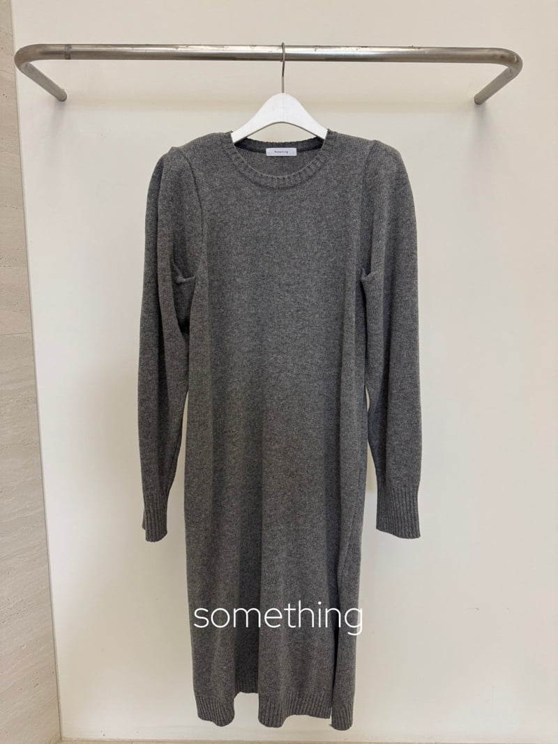 Something - Korean Women Fashion - #womensfashion - Balloon Knit One-piece - 2
