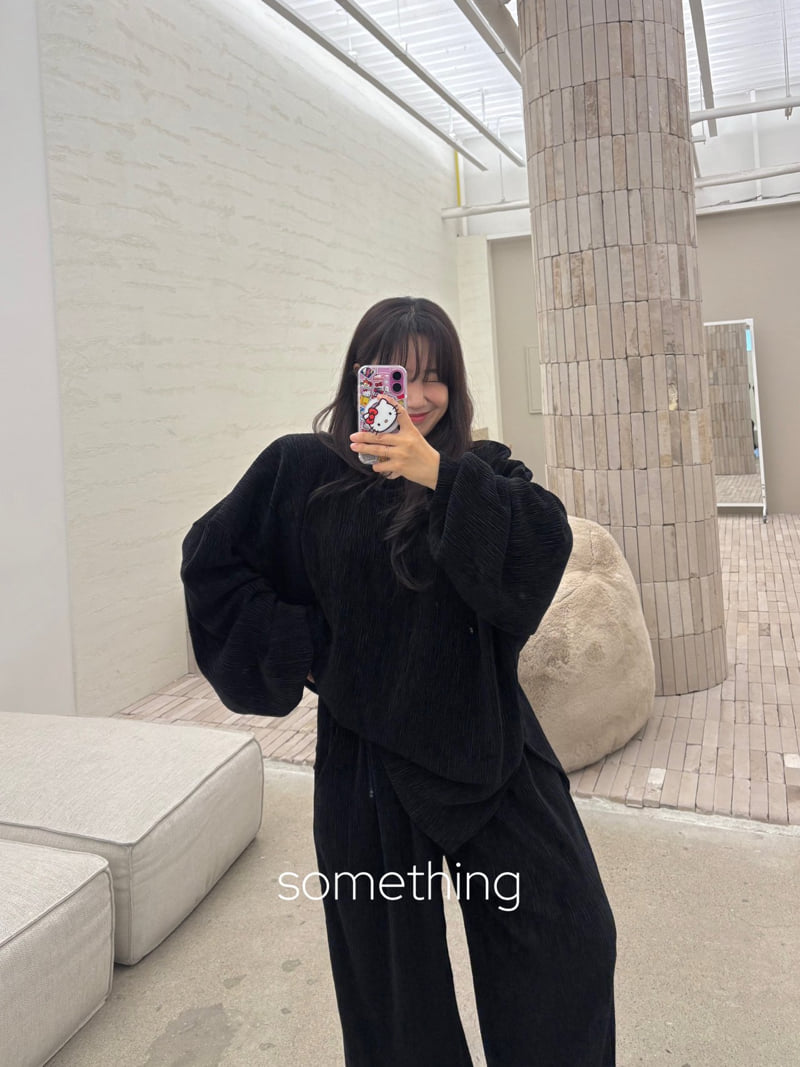 Something - Korean Women Fashion - #womensfashion - Velvet Pleats Tee - 8