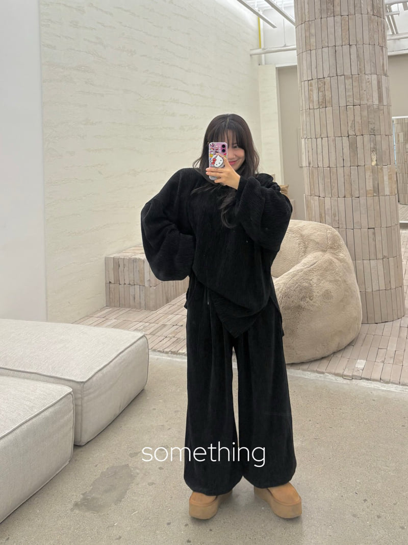 Something - Korean Women Fashion - #womensfashion - Velvet Pleats Pants - 9
