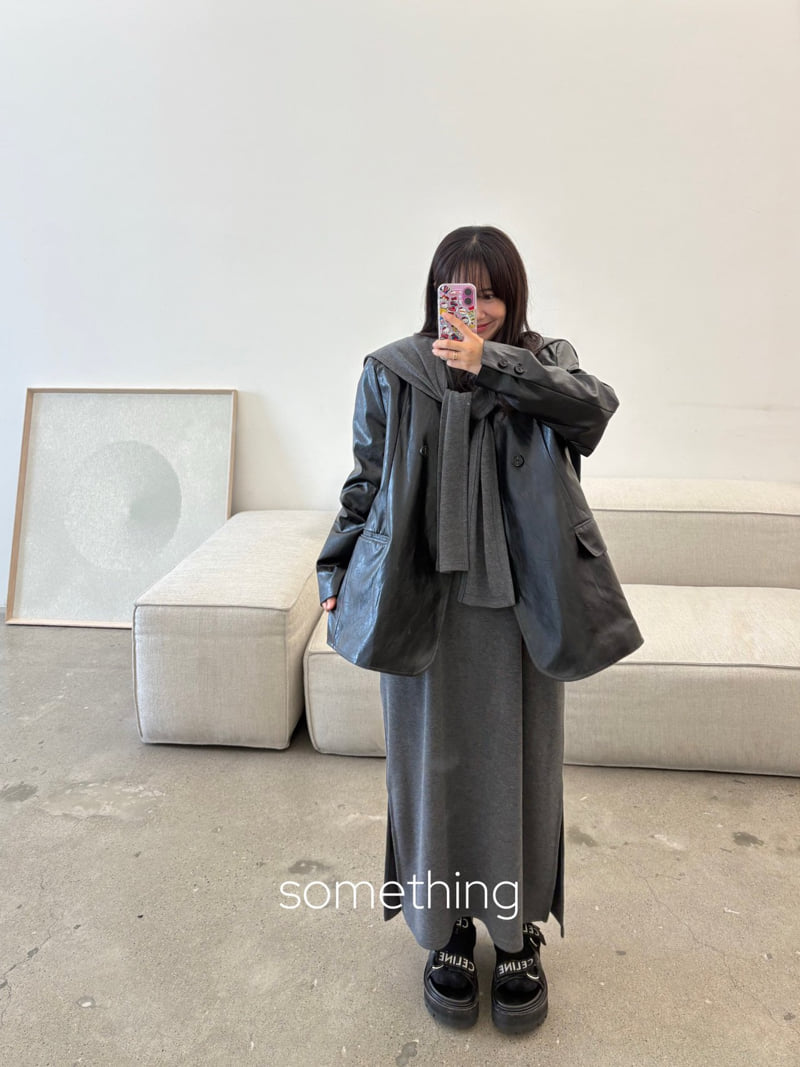 Something - Korean Women Fashion - #womensfashion - V Glossy Jacket - 10