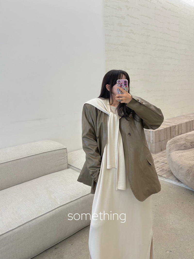 Something - Korean Women Fashion - #womensfashion - V Glossy Jacket - 8