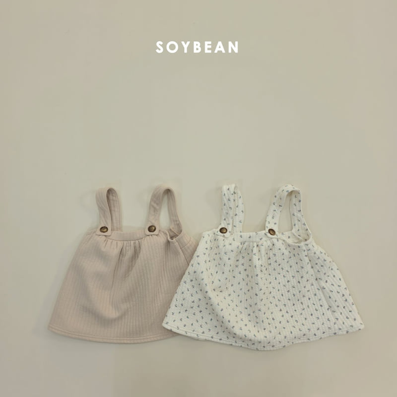 Soybean - Korean Baby Fashion - #babyboutique - Quilted Suspender One-piece