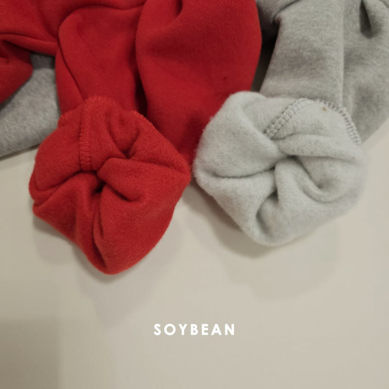 Soybean - Korean Baby Fashion - #babyboutique - Ribbon Fleece Sweatshirt One-piece - 10