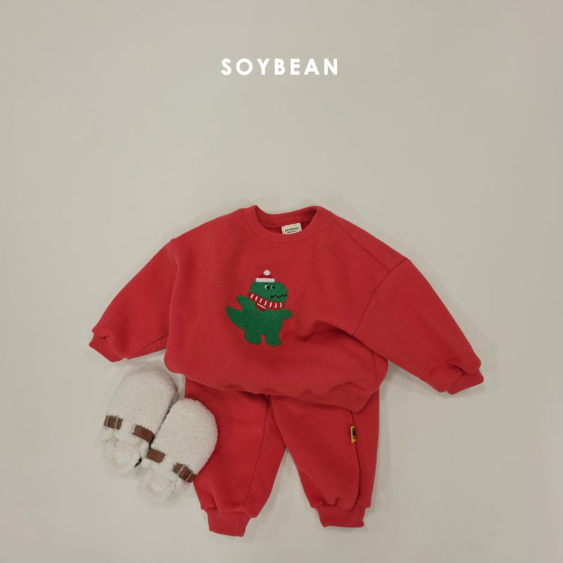 Soybean - Korean Baby Fashion - #babyboutique - Dino Bouclé Embroidery Set - 4