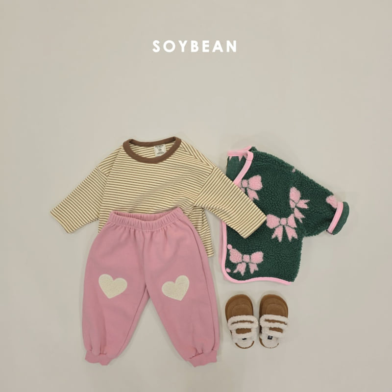 Soybean - Korean Baby Fashion - #babyboutiqueclothing - Heart Patch Jogger Pants - 10