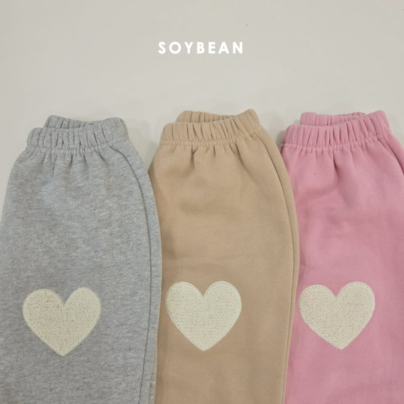 Soybean - Korean Baby Fashion - #babyclothing - Heart Patch Jogger Pants - 11