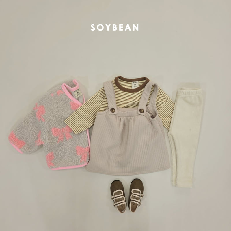 Soybean - Korean Baby Fashion - #babyfever - Quilted Suspender One-piece - 6