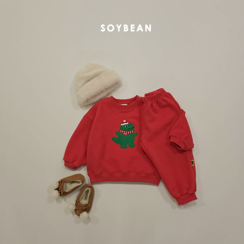 Soybean - Korean Baby Fashion - #babyfever - Dino Bouclé Embroidery Set - 7