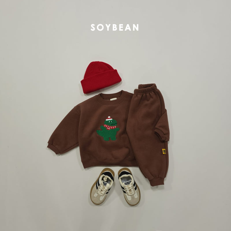 Soybean - Korean Baby Fashion - #babygirlfashion - Dino Bouclé Embroidery Set - 8