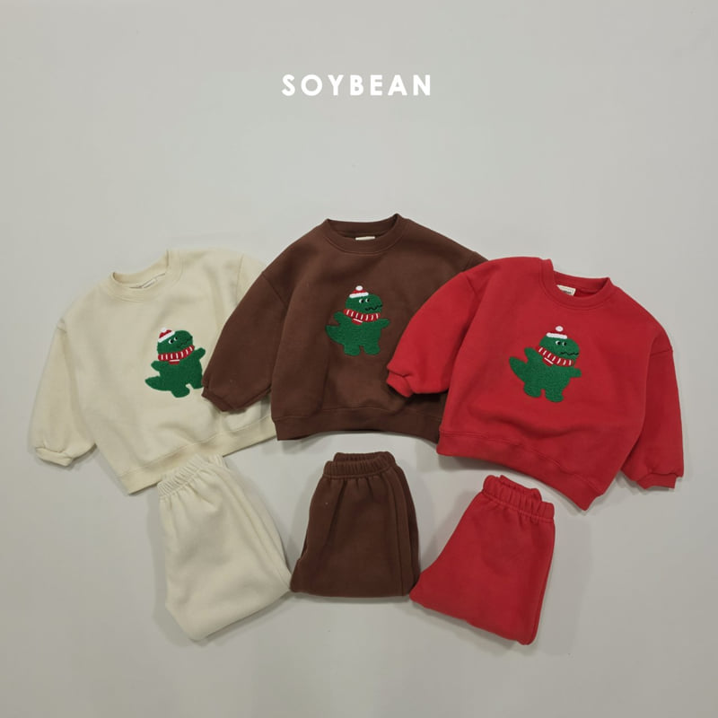 Soybean - Korean Baby Fashion - #babylifestyle - Dino Bouclé Embroidery Set - 9