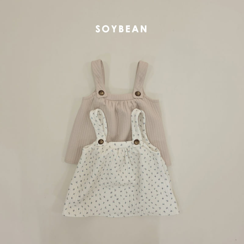 Soybean - Korean Baby Fashion - #babyoninstagram - Quilted Suspender One-piece - 9
