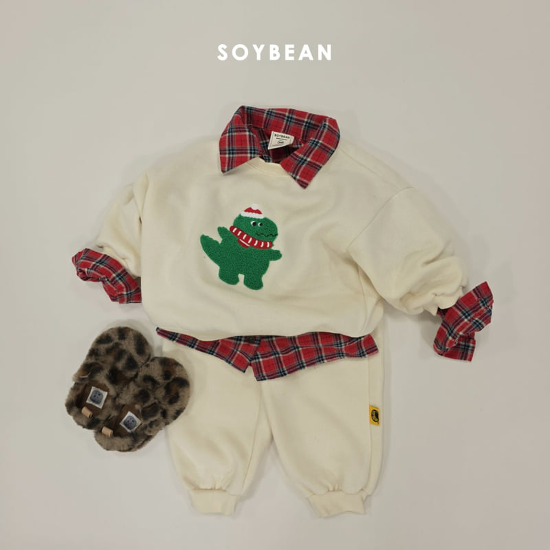 Soybean - Korean Baby Fashion - #babyoninstagram - Dino Bouclé Embroidery Set - 10