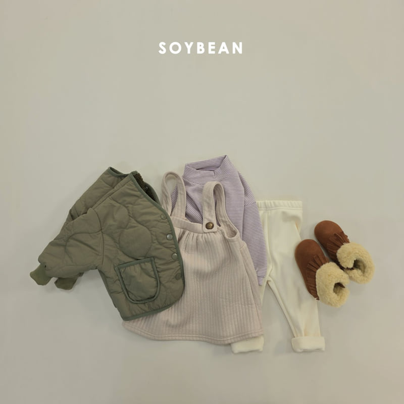 Soybean - Korean Baby Fashion - #babyoutfit - Quilted Suspender One-piece - 11
