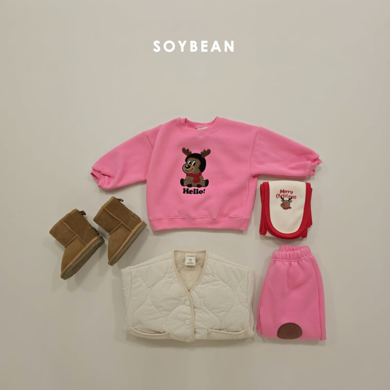 Soybean - Korean Baby Fashion - #babyoutfit - Hello Bouclé Rudolph Set - 6
