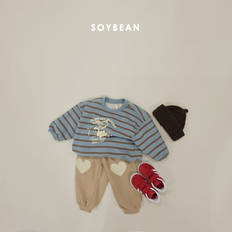 Soybean - Korean Baby Fashion - #babywear - Heart Patch Jogger Pants - 5