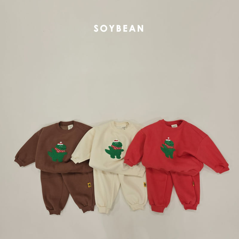Soybean - Korean Baby Fashion - #onlinebabyshop - Dino Bouclé Embroidery Set