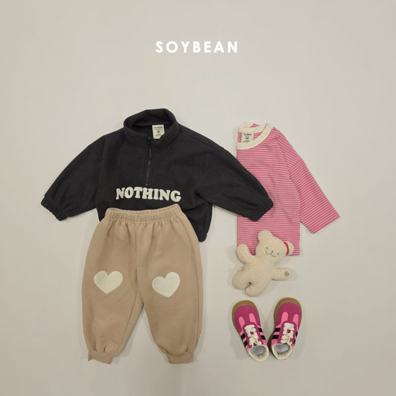 Soybean - Korean Baby Fashion - #smilingbaby - Heart Patch Jogger Pants - 8
