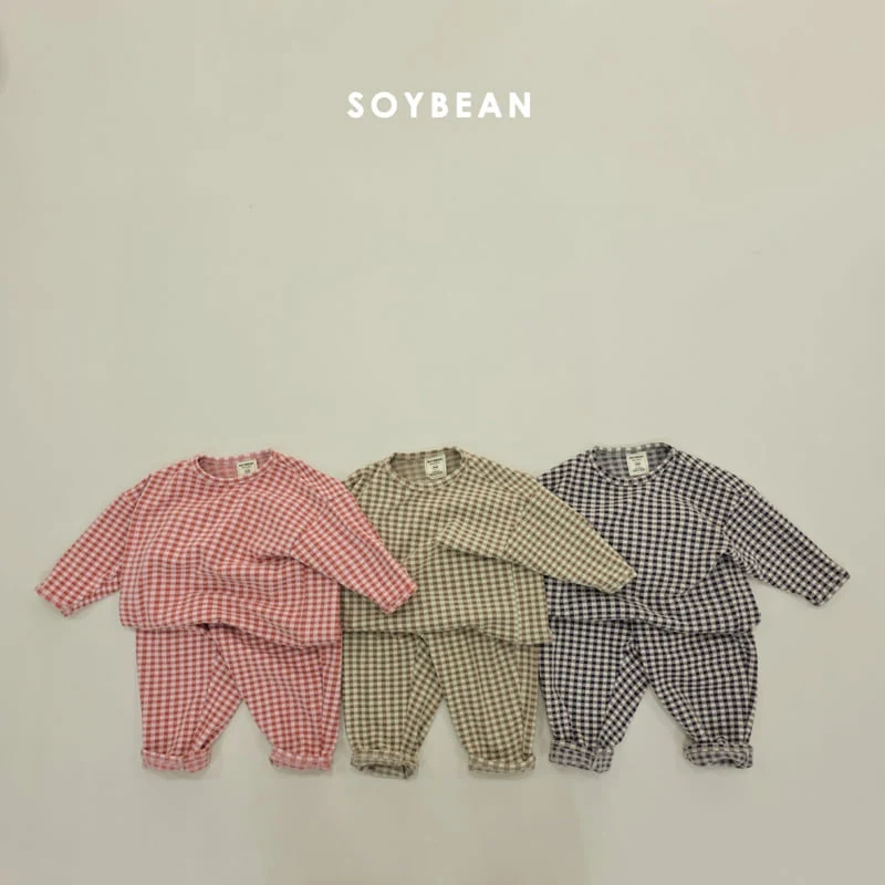 Soybean - Korean Children Fashion - #Kfashion4kids - Check Fuzzy Easywear