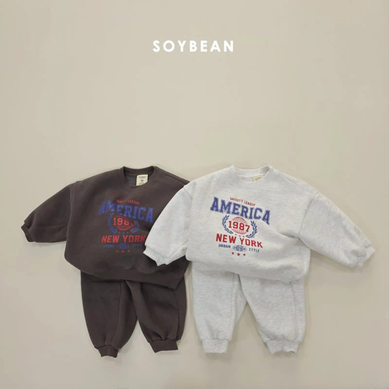 Soybean - Korean Children Fashion - #Kfashion4kids - America Fleece Set