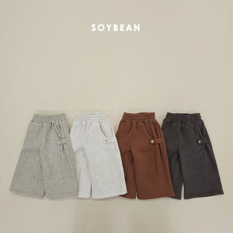 Soybean - Korean Children Fashion - #Kfashion4kids - Fleece Side Snap Pants