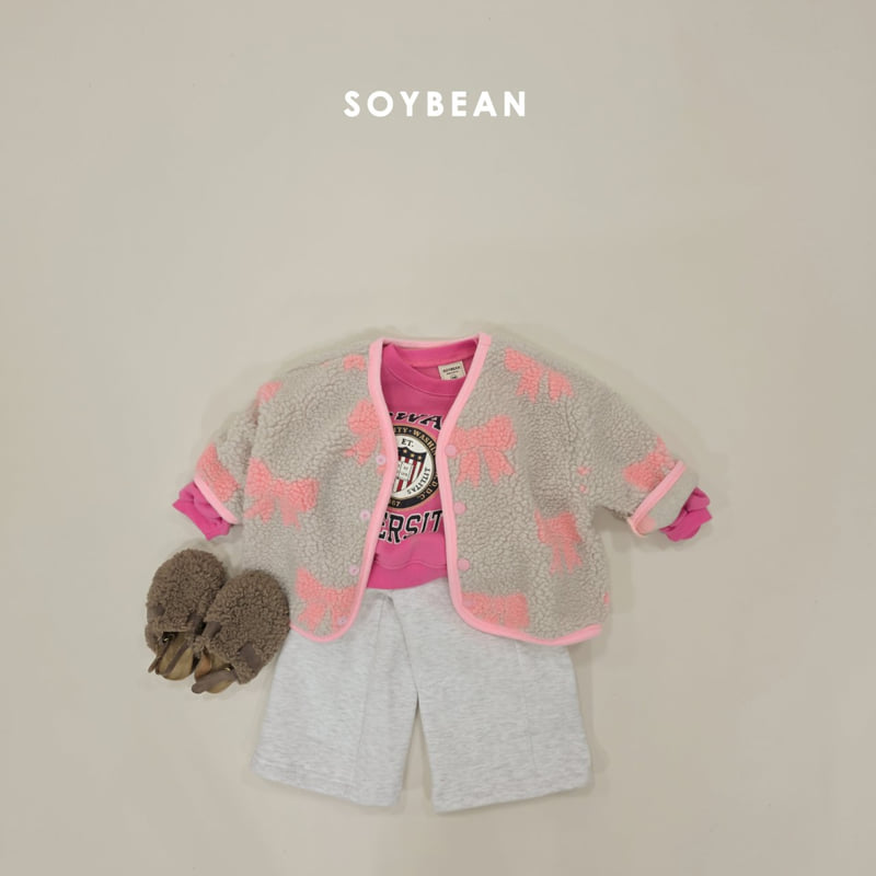 Soybean - Korean Children Fashion - #Kfashion4kids - Ribbon Fleece Jacket - 5