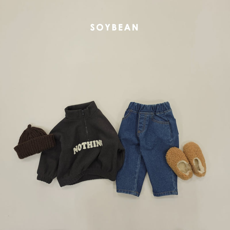 Soybean - Korean Children Fashion - #Kfashion4kids - Nothing Corduroy Half Zip-Up - 12