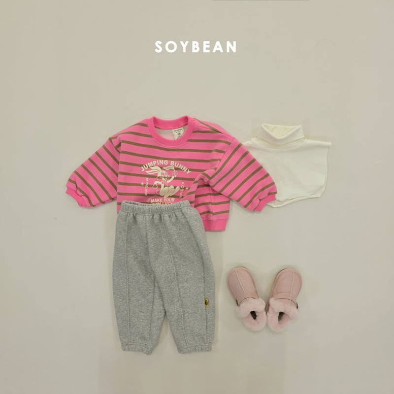 Soybean - Korean Children Fashion - #Kfashion4kids - Jumping Bunny Stripe Sweatshirt - 8