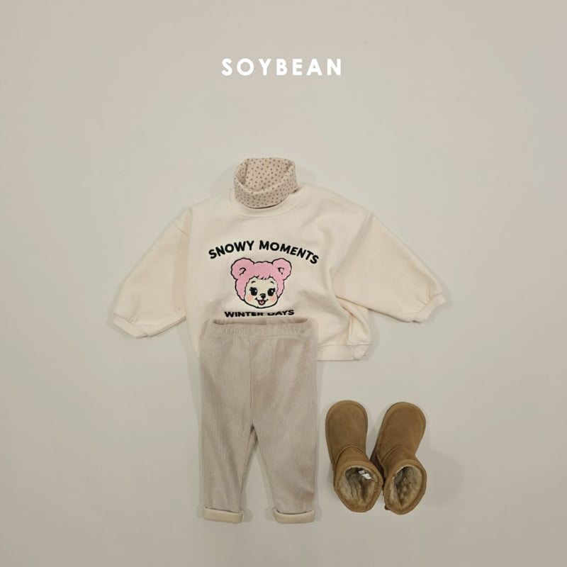 Soybean - Korean Children Fashion - #childofig - Character Bouclé Embroidery Sweatshirt - 7