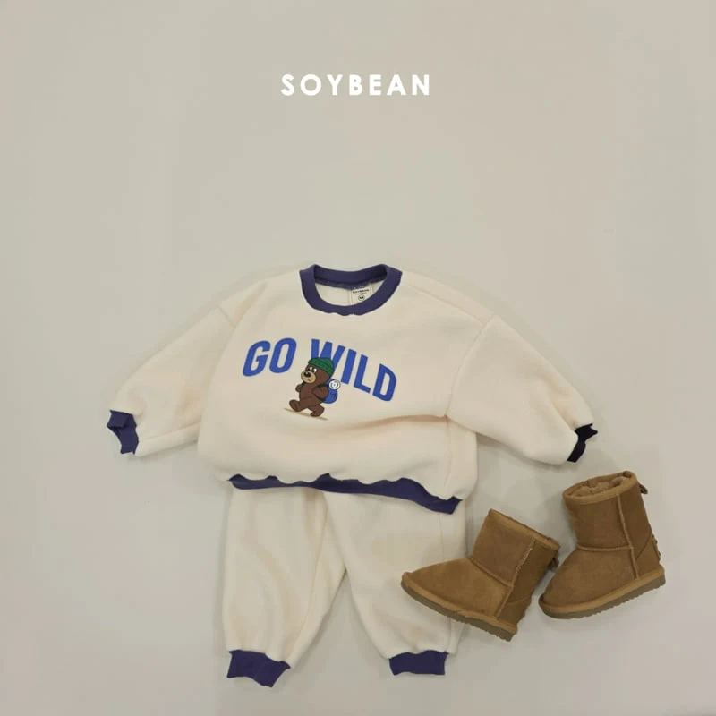 Soybean - Korean Children Fashion - #stylishchildhood - Camping Bear Fleece Set - 4