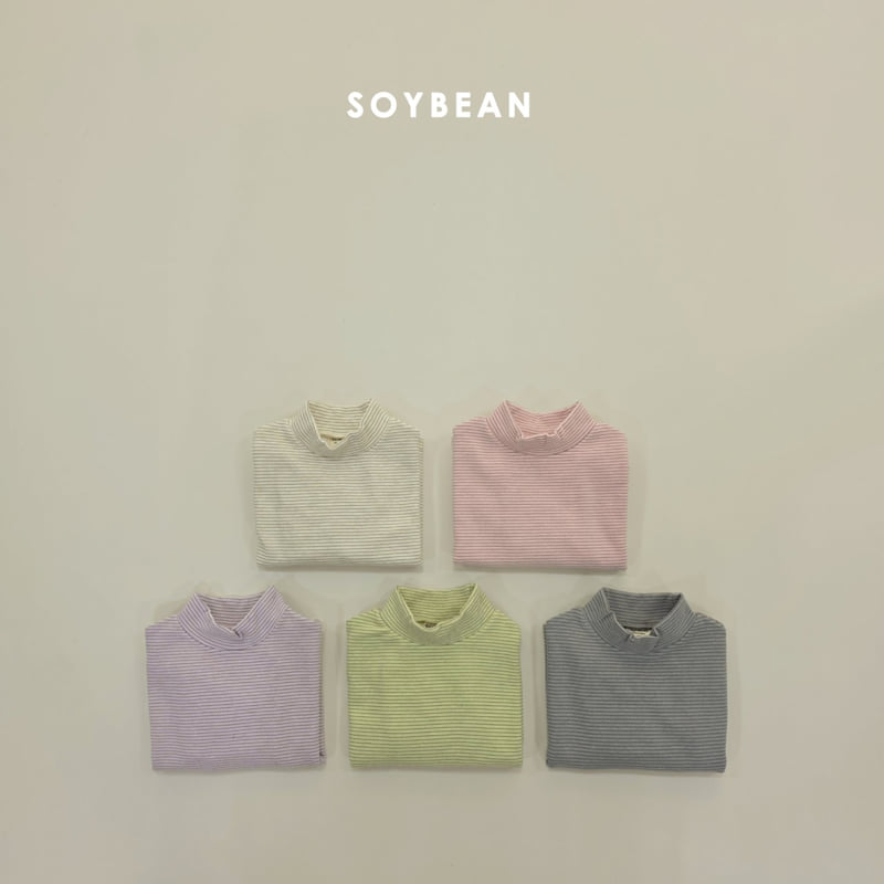 Soybean - Korean Children Fashion - #childofig - Soft Half Mockneck Tee