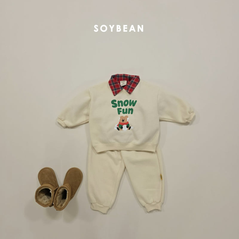 Soybean - Korean Children Fashion - #childrensboutique - Snow Fun Fleece Set - 7