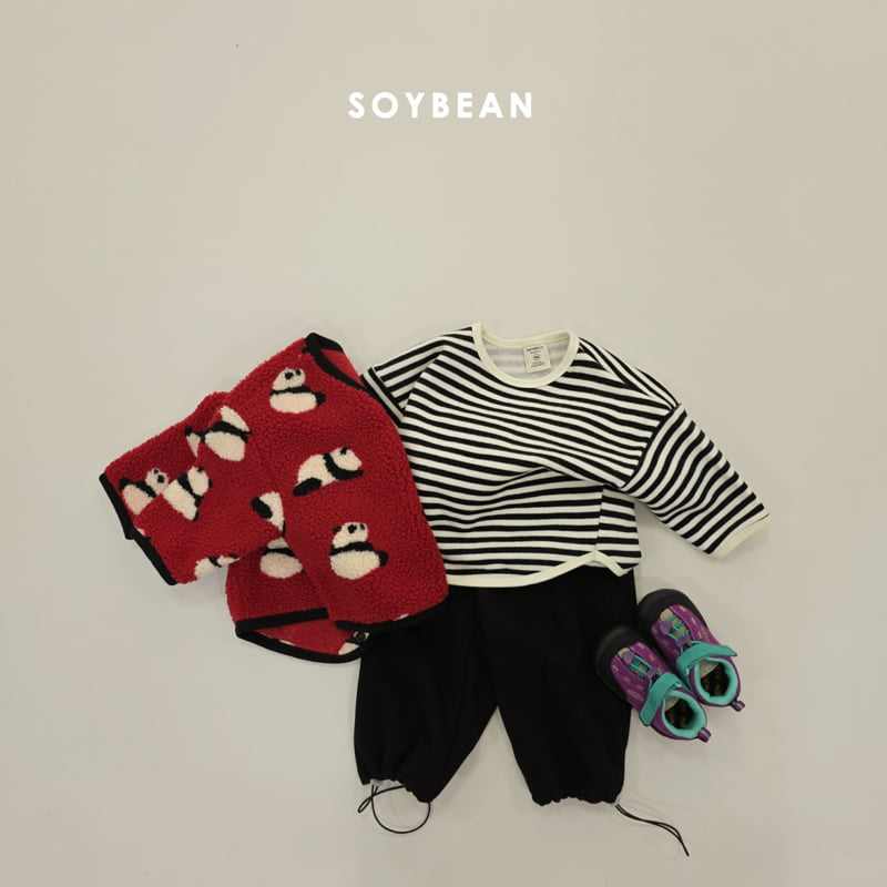Soybean - Korean Children Fashion - #childrensboutique - Striped Fleece Sweatshirt - 6