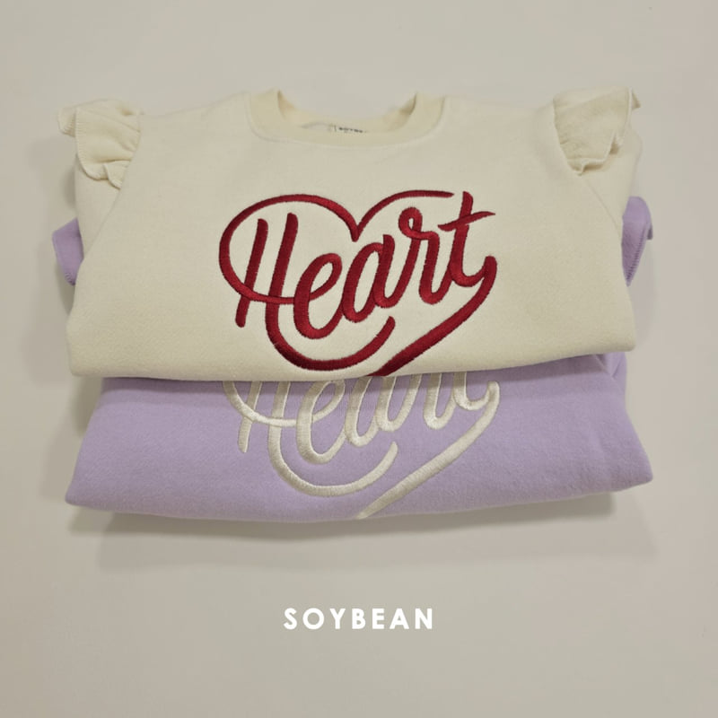 Soybean - Korean Children Fashion - #childrensboutique - Heart Frill Sweatshirt - 9