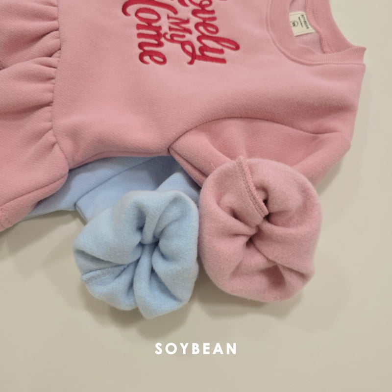Soybean - Korean Children Fashion - #childrensboutique - Lovely Frill Fleece Set - 8