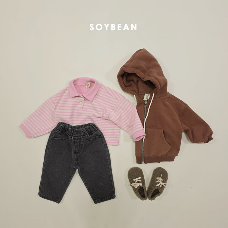 Soybean - Korean Children Fashion - #childrensboutique - Soft Loose Collar Tee - 8