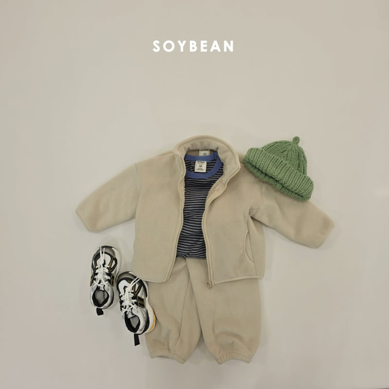 Soybean - Korean Children Fashion - #childrensboutique - Super Fleece Zip-Up Set - 6