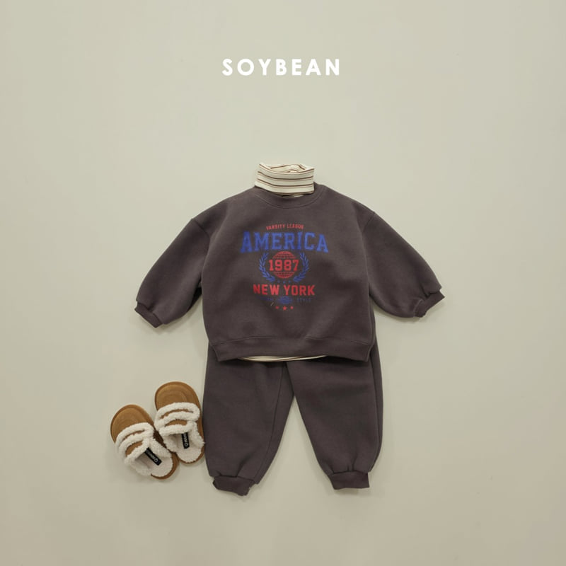 Soybean - Korean Children Fashion - #childrensboutique - America Fleece Set - 8