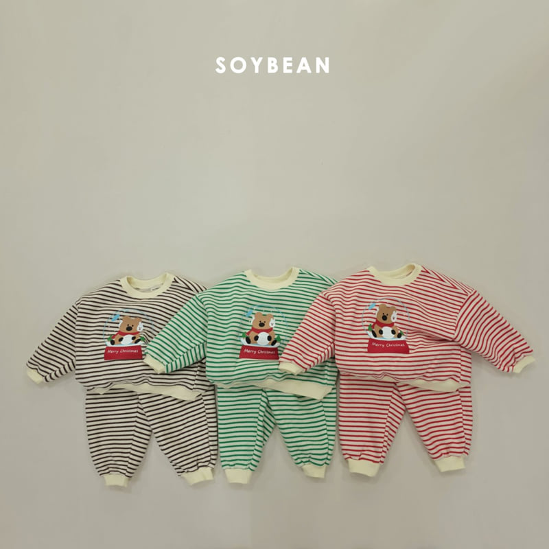Soybean - Korean Children Fashion - #designkidswear - Snowball Stripe Set