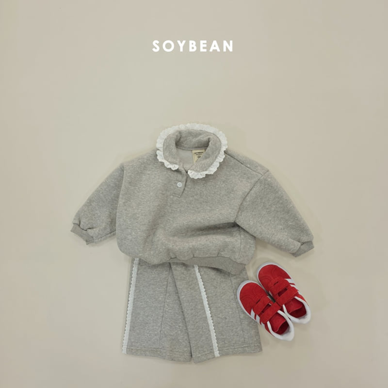 Soybean - Korean Children Fashion - #designkidswear - Collar Frill Fleece Set - 3