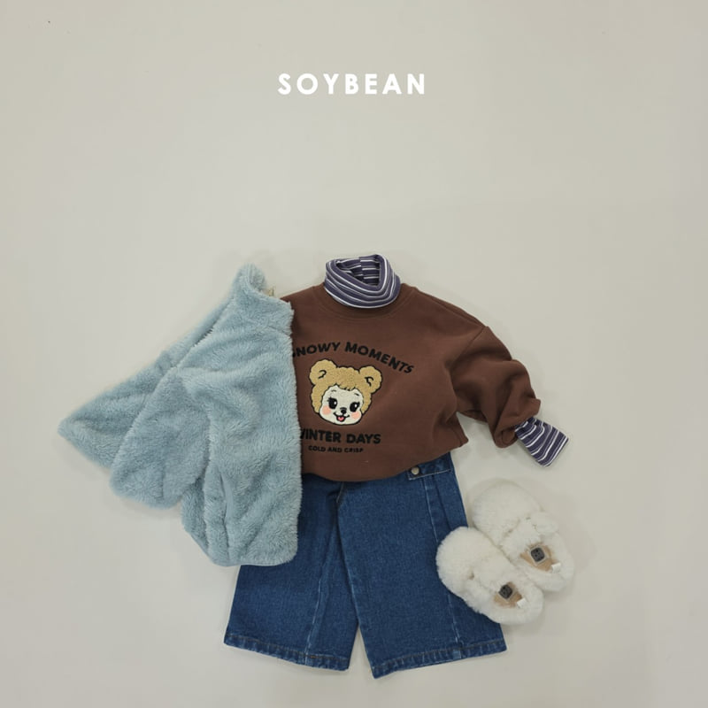 Soybean - Korean Children Fashion - #discoveringself - Character Bouclé Embroidery Sweatshirt - 10