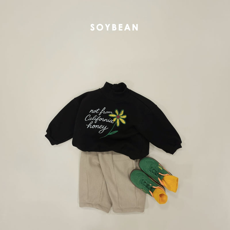 Soybean - Korean Children Fashion - #designkidswear - Flower Mock Neck Fleece Sweatshirt - 4