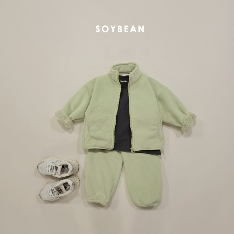 Soybean - Korean Children Fashion - #discoveringself - Super Fleece Zip-Up Set - 8