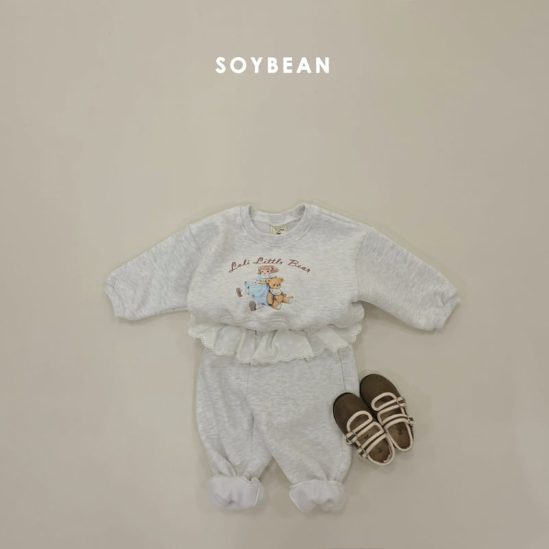 Soybean - Korean Children Fashion - #discoveringself - Girly Lace Fleece Set - 3